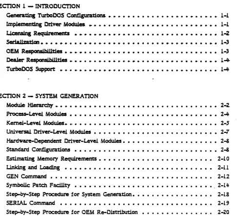 TABLe or CONTENTS 