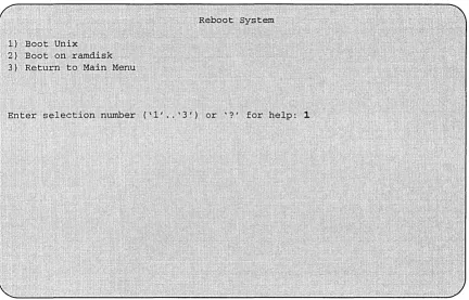 Figure 11. Reboot System Menu 