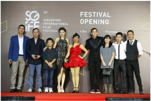 Figure 1: The cast of Unlucky Plaza at the opening of the 25th SGIFF