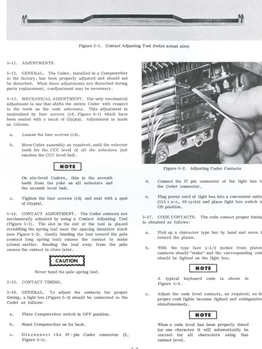 Figure 5-1. Contact Adjusting Tool (twice actual size) 