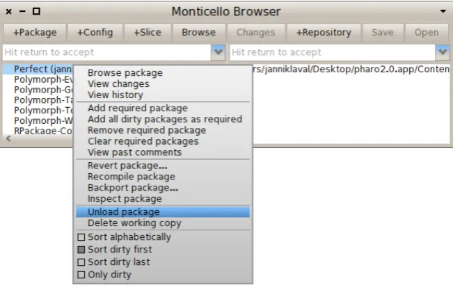Figure 7.6: Unloading a package.
