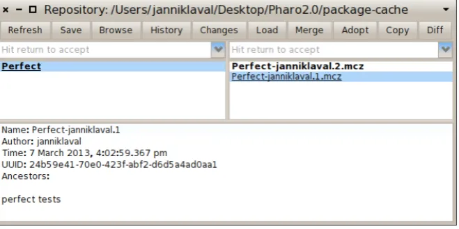 Figure 7.7: Loading an earlier version.