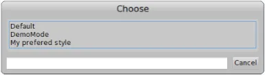 Figure 5.11: The dialog for loading style with your own style