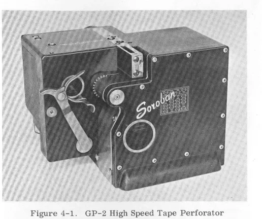 Figure 4-l. GP-2 High Speed Tape Perforator 