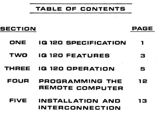 TABLE  OF  CONTENTS 