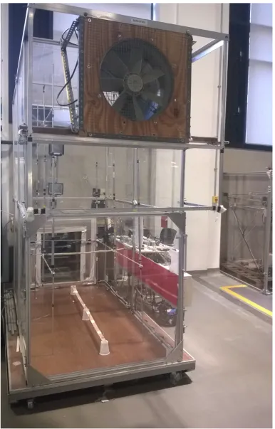 Figure 6.2: Laboratory forced ventilation test chamber [Leigh, 2003, Tsitsimpelis,