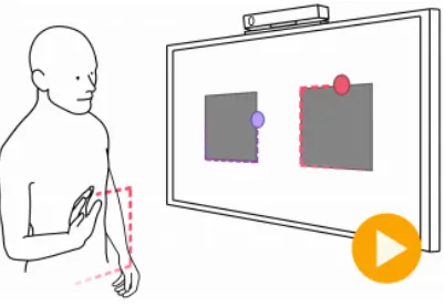 Fig. 10. In PathSync, to select an object, users match the movement of the target around it with their hands in mid-air