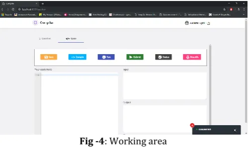 Fig -4: Working area 