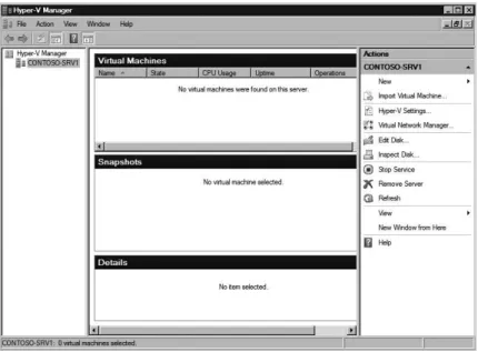 FIGURE 2-3  Hyper-V Manager default view