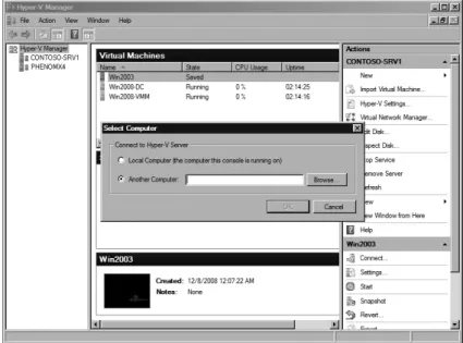 FIGURE 2-4  Hyper-V Manager server selection
