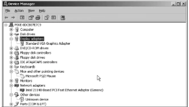 Figure 1.3 Device Manager  for a Windows  Server 2008 virtual  machine, showing  emulated devices
