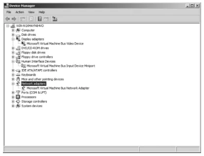 Figure 1.5 Device Manager  for a Windows  Server 2008 virtual  machine, showing  synthetic devices
