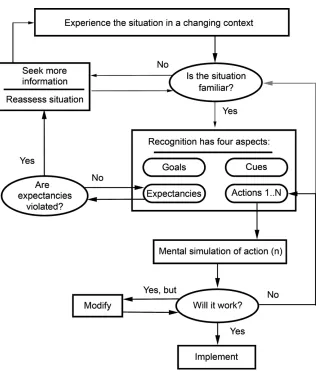 FIGURE 1Model of RPDM within NDM. (Reprinted with permission from Klein G. Naturalistic decision making.Hum Factors