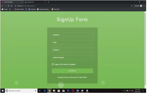 Fig. 5 Signup page 