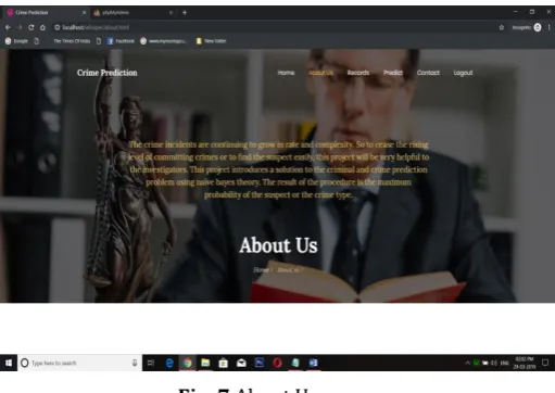 Fig. 7 About Us page 