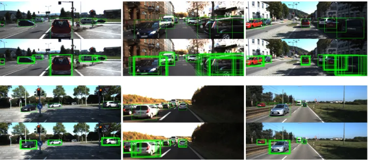 Fig. 5: Visualization of the detection output. With and without non-maximal suppression applied.