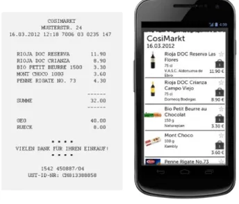 Fig. 1. Paper (left) and digital receipt (right).  