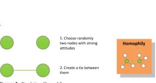 Diagram 2 – Simulation of homophily  