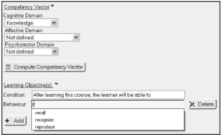 Figure 4: Definition of Learning Objectives in EDMedia