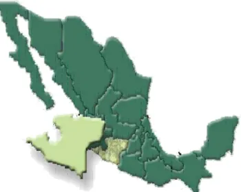 Fig. 1 Geographic area covered by the DCO in Mexico  