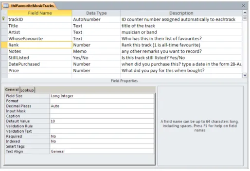 Figure 7 Adding New Fields to a Table 