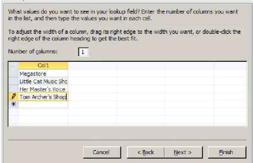 Figure 10 Populating the Lookup List 