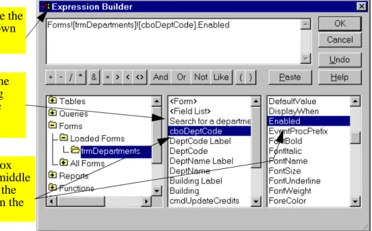 FIGURE 15.12: Use the builder to specify the name of the property to set.