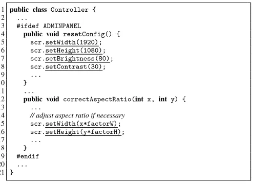 Figure 3. Methods of feature SCREEN involved in feature depen-dencies.