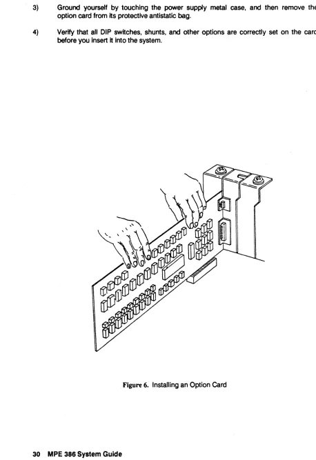 Figure 6. Installing an Option Card 