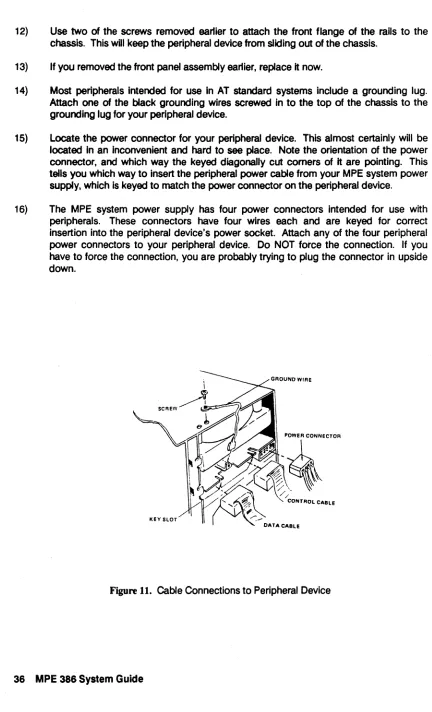 Figure 11. Cable Connections to Peripheral Device 