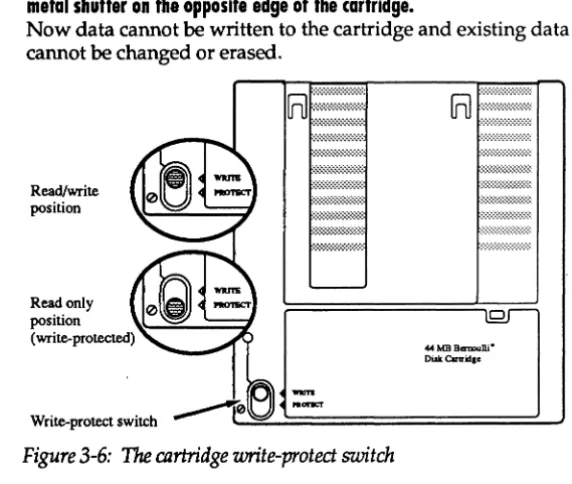 Figure 3-6: The cartridge write-proted switch 