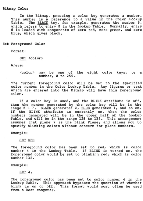 Table. The BLACK key, for example, generates which refers to entry 9 in the Lookup Table