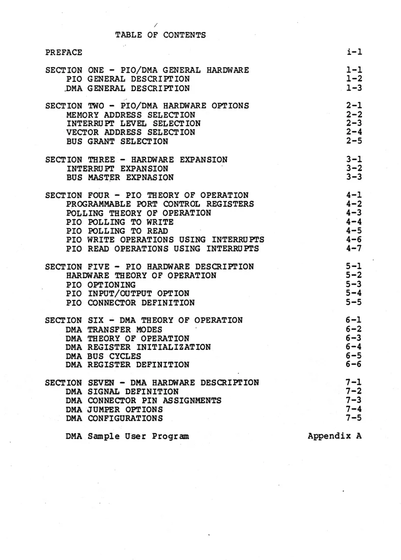 TABLE  OF  CONTENTS  PREFACE 