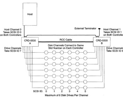 Figure 4: Single-host cabling diagram (example 1) 