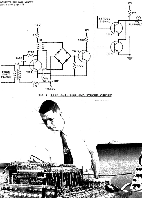FIG. 3 READ AMPLIFIER AND STROBE CIRCUIT 