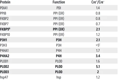 Table 2. Abundance of collagen IV–modifying enzymes in RASA1-deficient embryonic BECsA