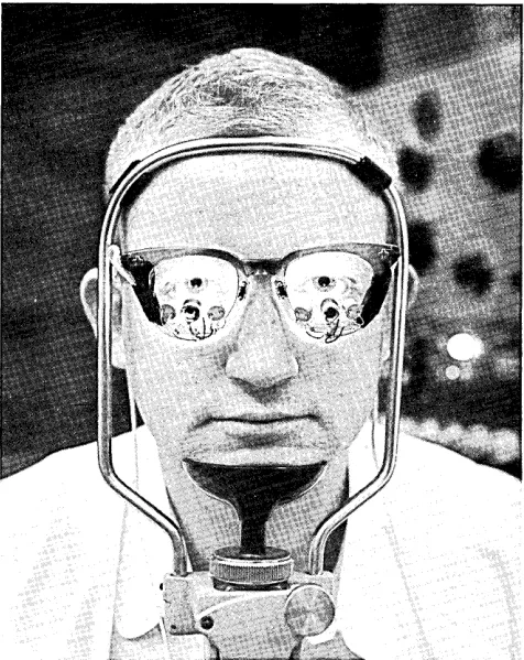 Figure 2. Photocell goggles for the study of eye movements. 