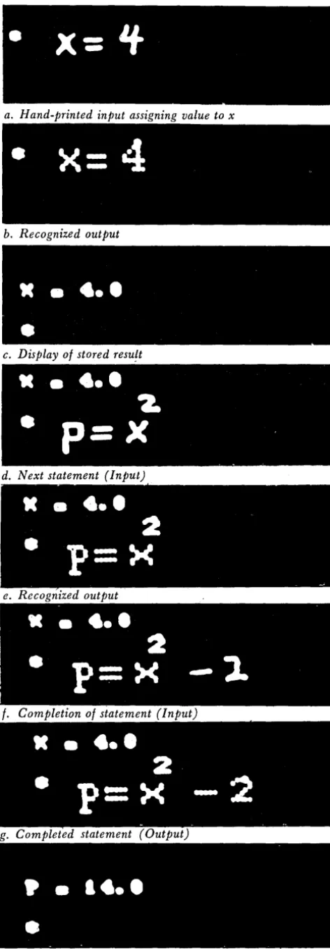 Figure 4. Another example of interactive character recognition and computational ability