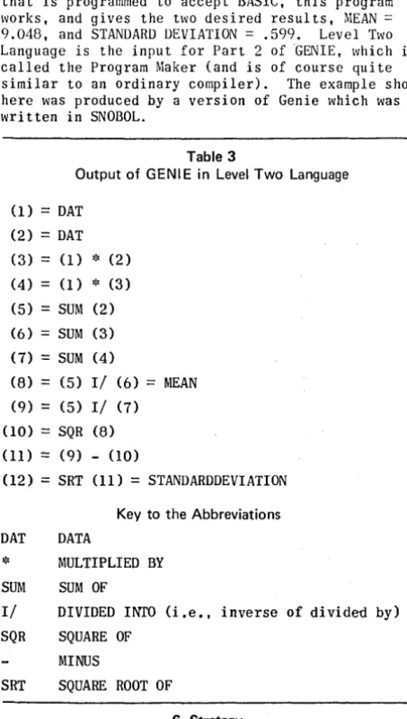 Table 3 GENI E in Level 