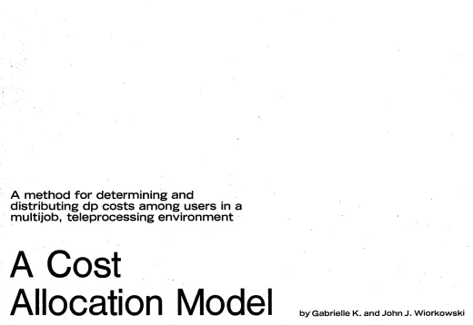 table to an installation or to the users (some jobs are undercharged while 