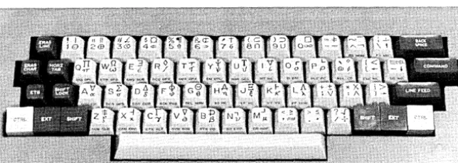 Fig. J. many characters An eight-bit code makes a 256-character set possible, but a keyboard for that is intimidating
