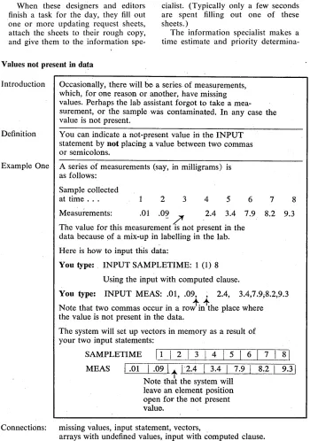 Fig. 1. A sample information mapped page shows separate information blocks which are immediately accessible, easily scanned, and conveniently updated