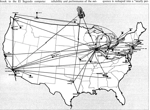Fig. 1. Computer Sciences Corp.'s Infonet encompasses 125 U.S. cities, plus some in Canada, and incorporates more than 100,000 channel miles of dedicated circuits