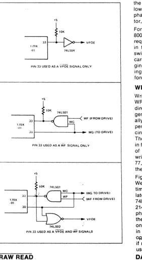 Figure 8 illustrates a precomp circuit using the Western Digital 2143 4-phase clock generator