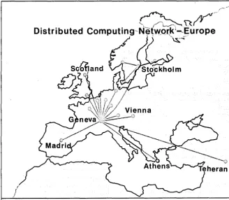 Fig. 2. For products manufactured outside of Europe, Geneva ships orders directly to Palo Alto; order status files for those sales are maintained simultaneously products produced The network operates in a store and forward mode