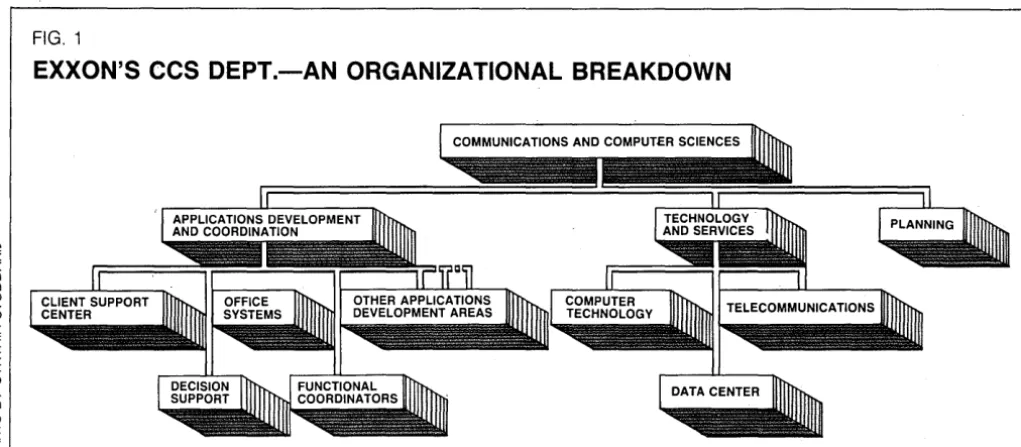 FIG. 1 EXXON'S CCS DEPT.-AN ORGANIZATIONAL BREAKDOWN 