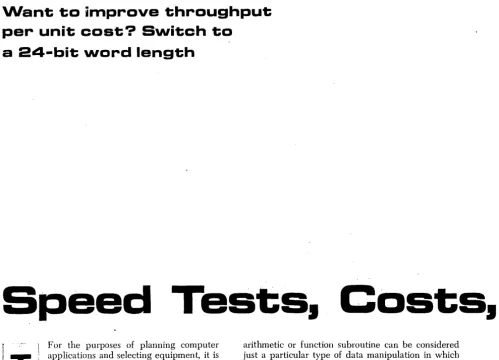 Table I shows the, Equipment were sEL-810A, ed floating-point capabilities. The two machine 1130, All machines used the tion computers that were tested