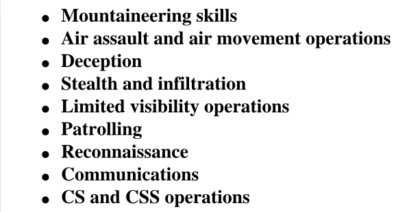 Figure 2-6. Training Areas of Emphasis 