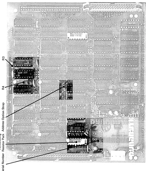 Figure 5-4 -- Auxiliary Disk Controller, Option Switch Settings 