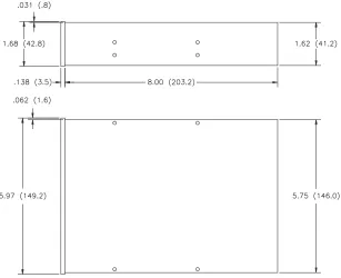 Figure 1-7 External dimensions in inches (and millimeters)